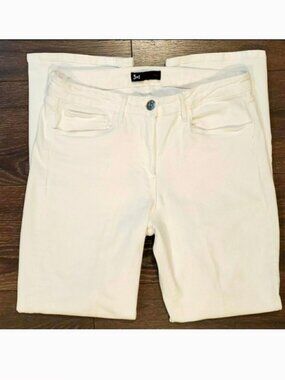 ❤️ 3x1 NYC HIGH RISE SLPIT HEM WHITE ANKLE FLARE JEANS, 8 (29)